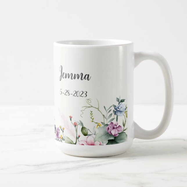 Name Personalised JW personalised Baptism 2023 Coffee Mug (Right)