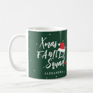 Name personalized Christmas family squad script  Coffee Mug