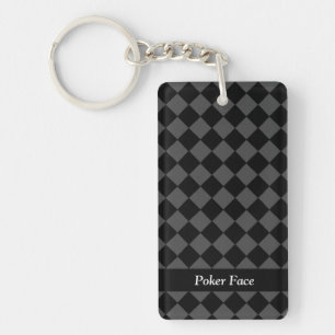 Name Phone Number Customization Check Black Gray K Key Ring