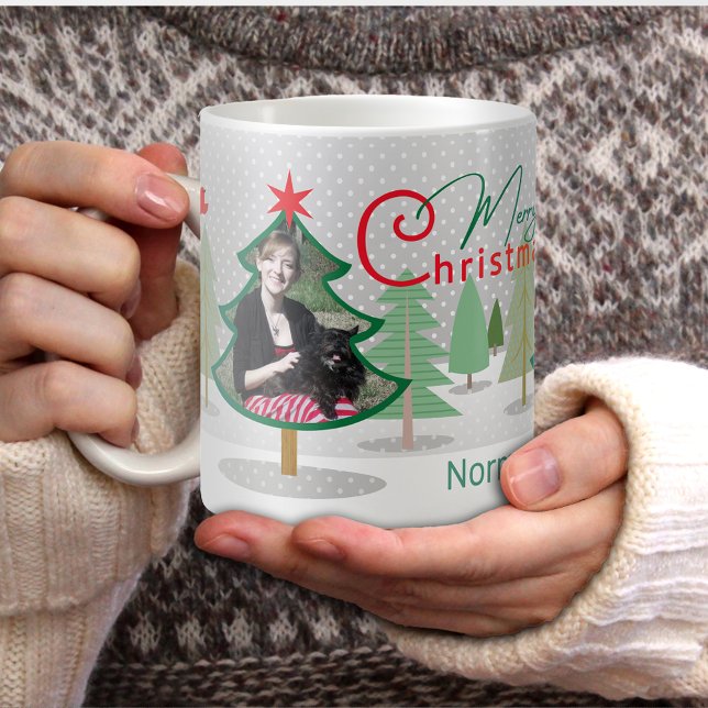 Name Photo Christmas Trees Mug (Creator Uploaded)