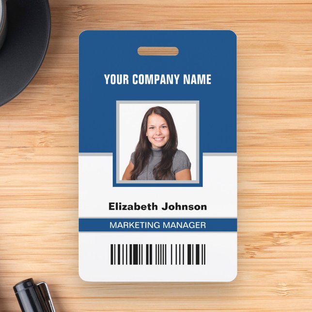 Name Photo Logo Barcode Corporate Employee ID Card ID Badge (Creator Uploaded)