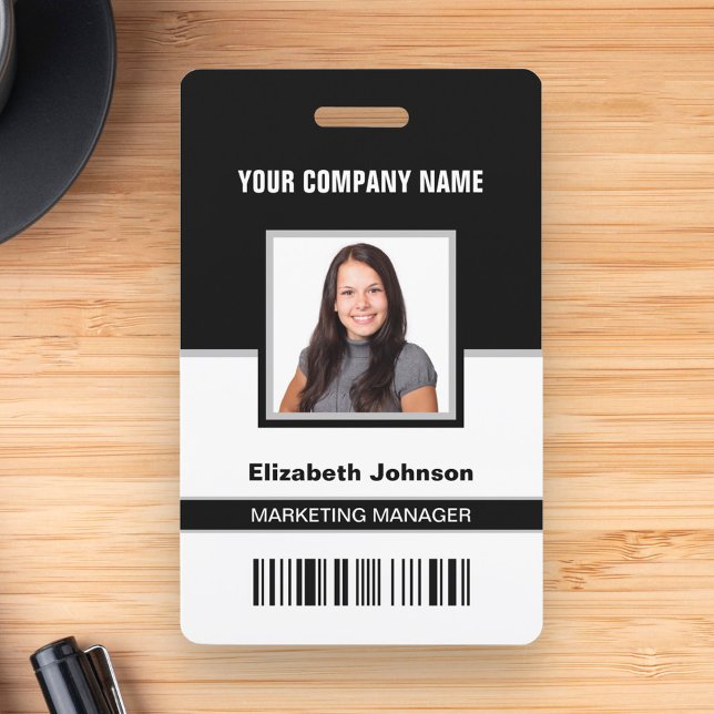 Name Photo Logo Barcode Corporate Employee ID Card ID Badge (Creator Uploaded)
