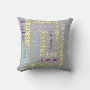 Name Pillow Personalised Colours and Fonts