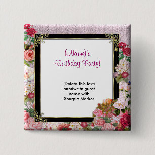 Name Pin Favours for Party or retirement Birthday