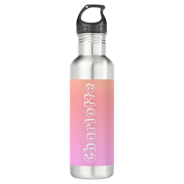 Name Pink Lilac Yellow Sunset Colours 710 Ml Water Bottle (Front)