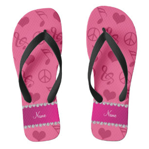 Name pink music notes hearts peace sign thongs