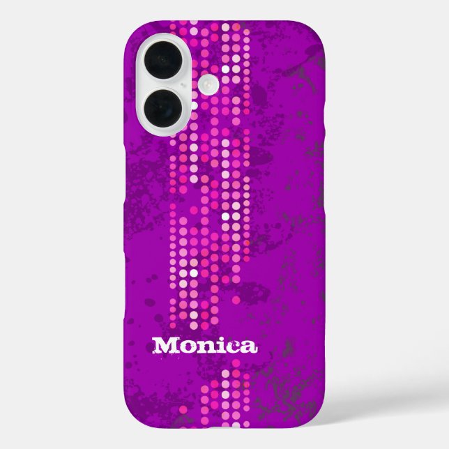 Name pink purple surf style case (Back)