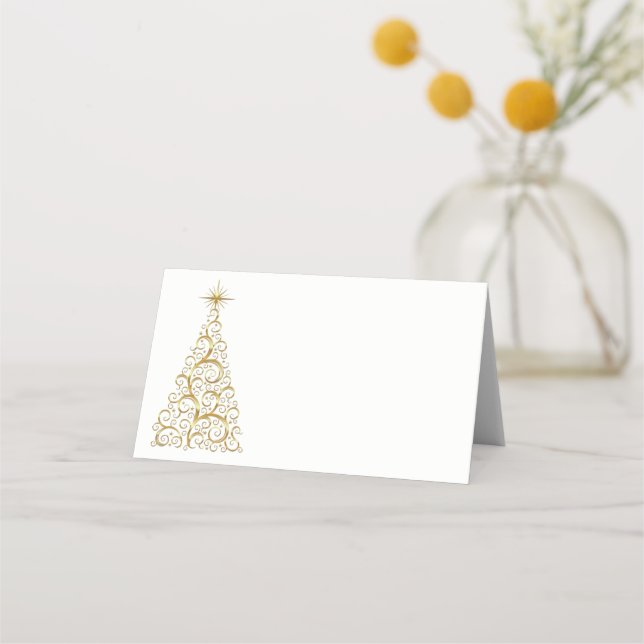 Name Place Card-Christmas Tree Card (Front)