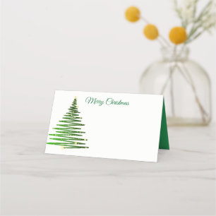 Name Place Card-Christmas Tree Place Card