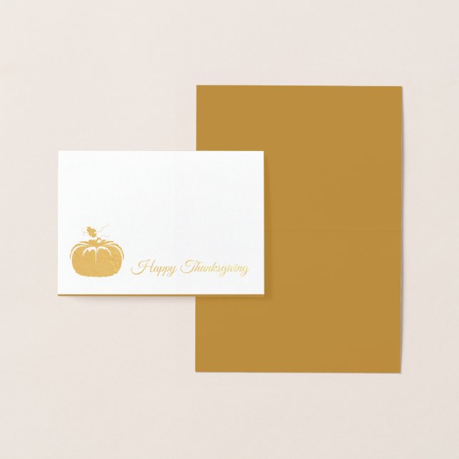 Name Place Card-Gold Foil-Thanksgiving Foil Card (Display)