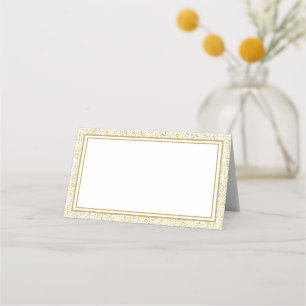 Name Place Card-Gold Glitter Card