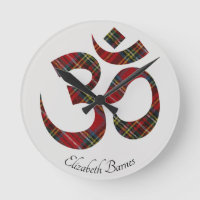 Name, Plaid Tartan Om Symbol 8-in 