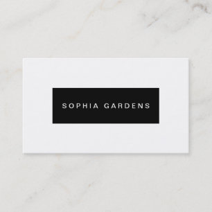 Name Plate - Black with White Business Card