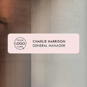 Name Plate Business Logo Blush Pink Feminine