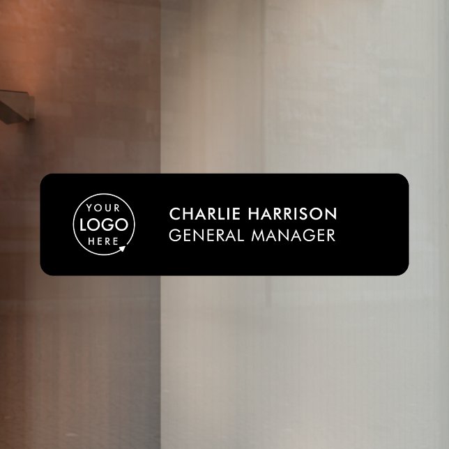 Name Plate | Business Logo Stylish Black Door (Creator Uploaded)