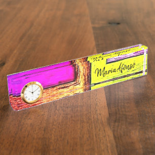 Name Plate Colourful Colours