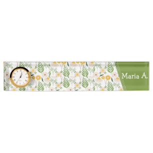 Name Plate Floral Monogram