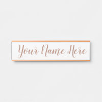Name plate for work