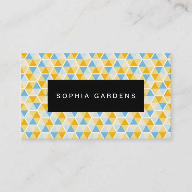 Name Plate - Hexagon Pattern 03 Business Card (Front)