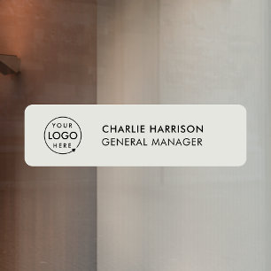 Name Plate   Professional Business Logo Grey