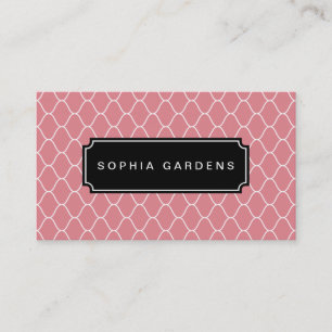 Name Plate v3 - Amime Pattern - Pink Business Card