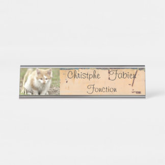 Name plates cat animals .
