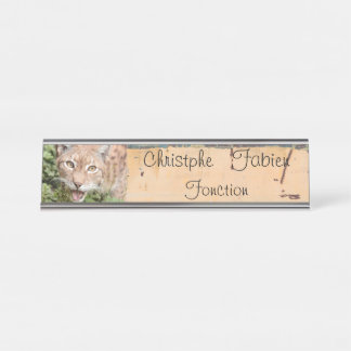 Name plates cat lynx 2 . animals .