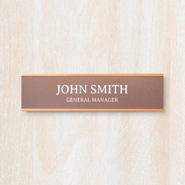 Name & Position Minimal Design Professional Door Sign (Front)