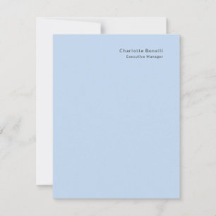 Name Professional Modern Minimalist Blue Card
