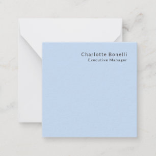 Name Professional Modern Minimalist Blue  Card