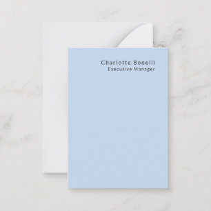 Name Professional Modern Minimalist Blue  Card