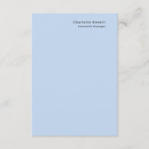 Name Professional Modern Minimalist Blue  Enclosure Card