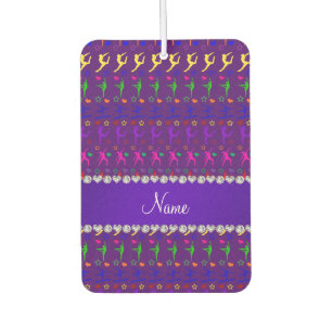 Name purple rainbow gymnastics hearts stars car air freshener