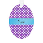 Name purple white polka dots blue stripe