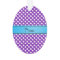 Name purple white polka dots blue stripe