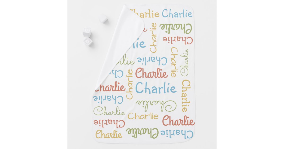 Name Repeating Custom baby blanket Zazzle