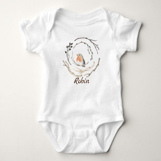 Name Robin Sparrow Bird Birds baby Custom shirt (Front)
