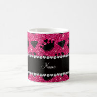Name rose pink glitter princess crowns diamonds