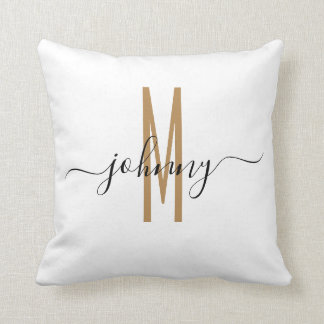 Name Script Monogrammed Style  Cushion