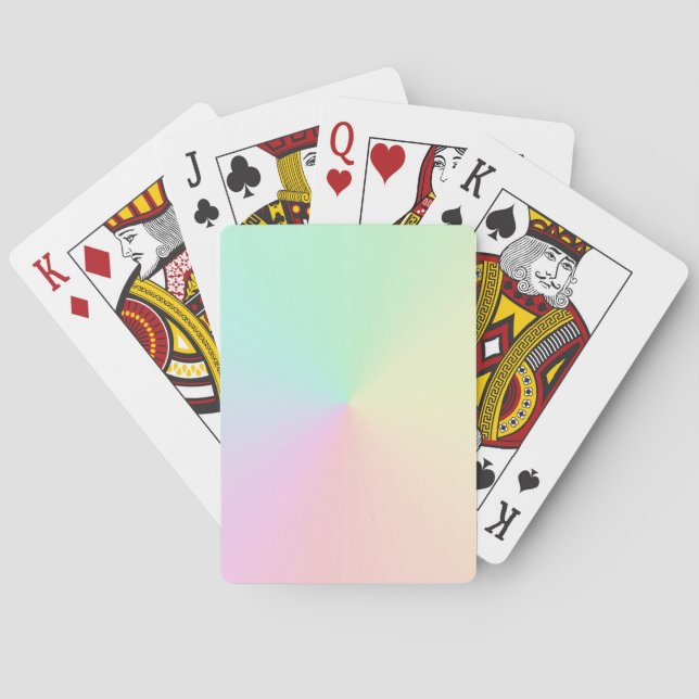 Name Script Text Muted Gradient Ombre Rainbow   Playing Cards (Back)