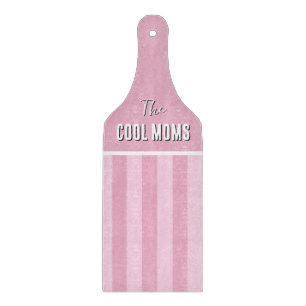 Name Script Vintage Pink Stripe Cutting Board