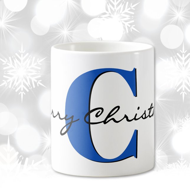Name, September Sapphire Blue | Merry Christmas Coffee Mug (Creator Uploaded)