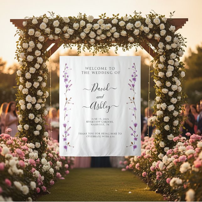 Name Sign for Wedding, Wedding Backdrop Sign Tapestry (Creator Uploaded)