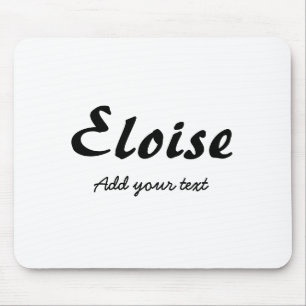Name simple minimal calligraphy typography elegant mouse pad