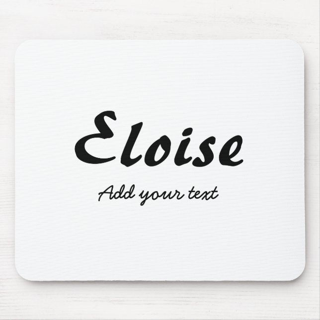 Name simple minimal calligraphy typography elegant mouse pad (Front)