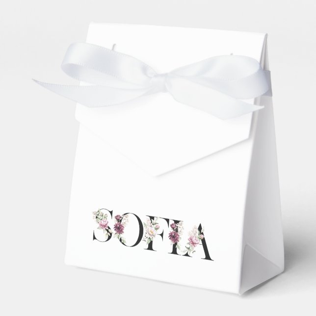 Name Sofia. Favour Box (Front Side)