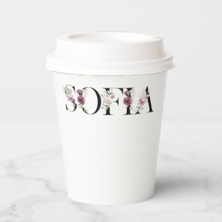Name Sofia. Paper Cups