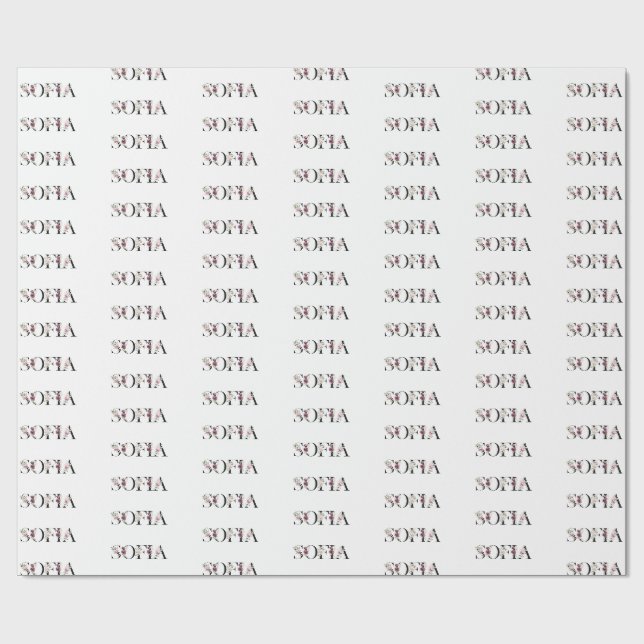 Name Sofia Wrapping Paper (Flat)