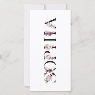 Name Sophia Thank You Card