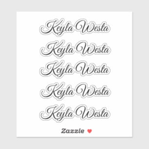 Name sticker Custom-Cut Vinyl Sticker